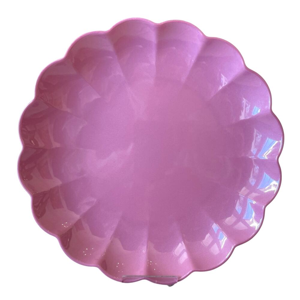 Paris Hilton Hot Pink Melamine Dinner Plates 11in Set of 4 Pop of Color New